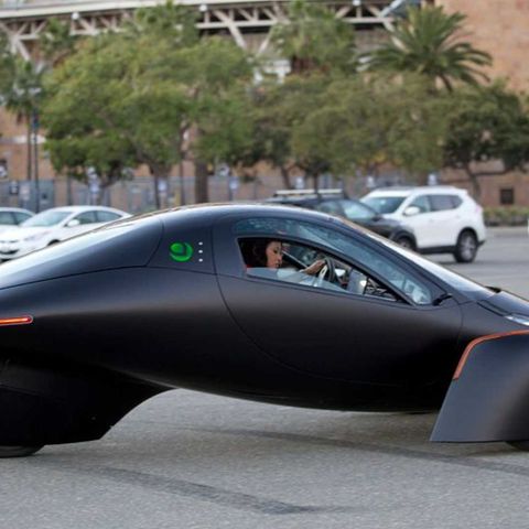 Die futuristische Form ist sehr windschlüpfrig.