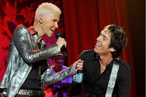 Das schwedische Popduo Roxette, bestehend aus Per Gessle und Sängerin Marie Fredriksson