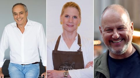 Die TV-Köche Christian Rach, Cornelia Poletto und Frank Rosin 