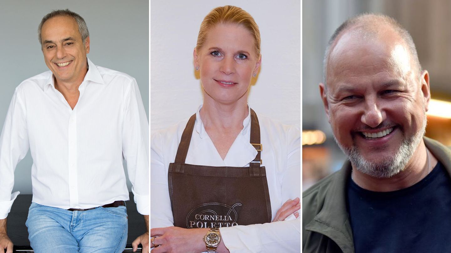 TV-Köche Rach, Poletto, Rosin Die TV-Köche Christian Rach, Cornelia Poletto und Frank Rosin