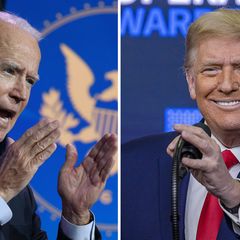 Joe Biden (l.) und Donald Trump