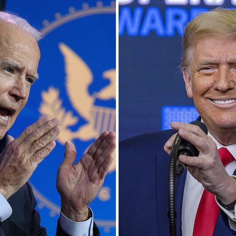 Joe Biden (l.) und Donald Trump