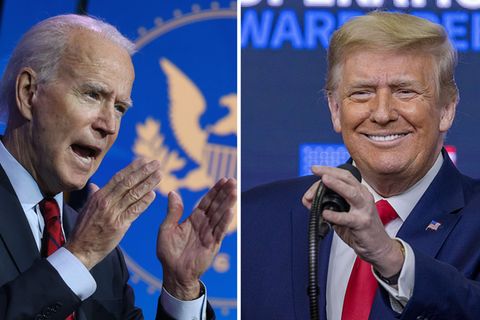 Joe Biden (l.) und Donald Trump