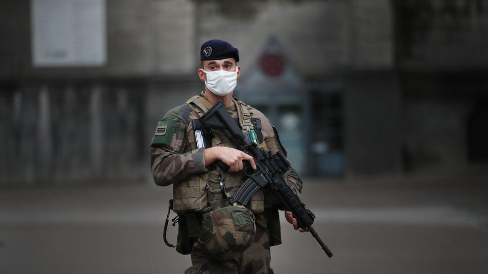 Aufnahme eines franzsösischen Soldaten