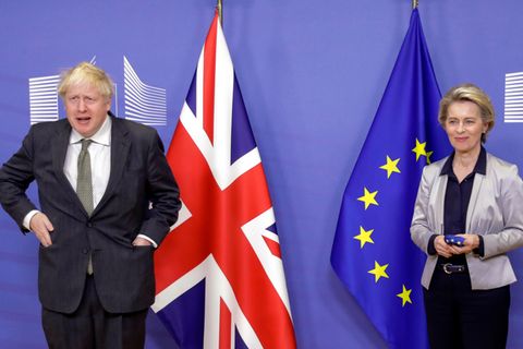 Ursula von der Leyen, Präsidentin der EU-Kommission, und Boris Johnson, Premierminister von Großbritannien