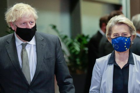 Boris Johnson, Premierminister von Großbritannien und Ursula von der Leyen, EU-Kommissionspräsidentin