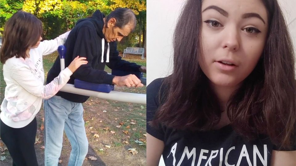 Lana pflegt jahrelang ihren kranken Vater - und muss dann die Schule abbrechen. Lana pflegt jahrelang ihren kranken Vater - und muss dann die Schule abbrechen.