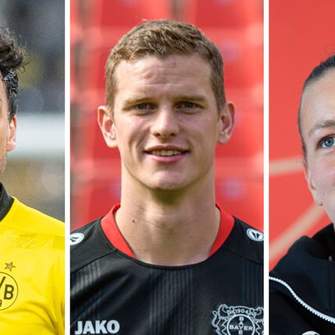 Dortmunder Mats Hummels, Leverkusener Sven Bender und Wolfsburger Torfrau Almuth Schult