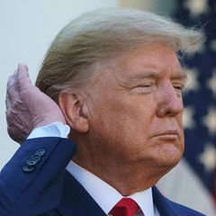 US-Präsident Donald Trump im Rosengarten des Weißen Hauses