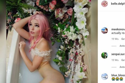 Dieses Fotos von Belle Delphine wurde deutlich von den Arbeiten von "Pierre et Gilles" inspiriert.