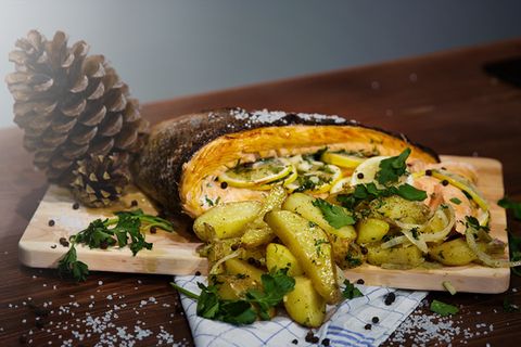 Lachsseite für Weihnachten Rezept