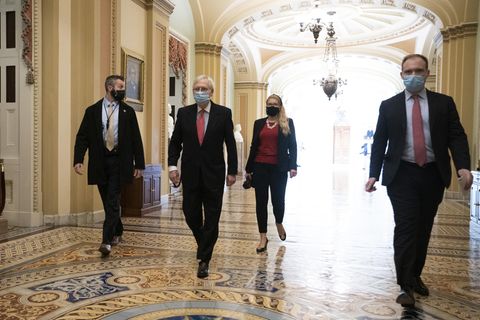 Morgenlage: Der Republikaner Mitch McConnell im Capitol von Washington