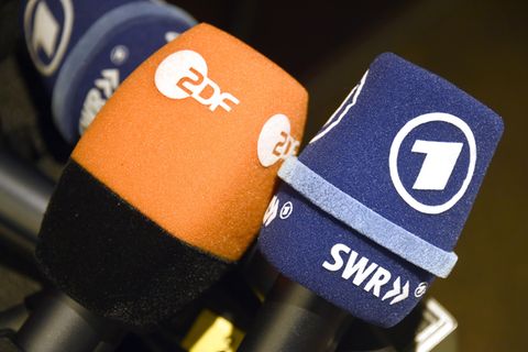 Mikrofone von ARD und ZDF