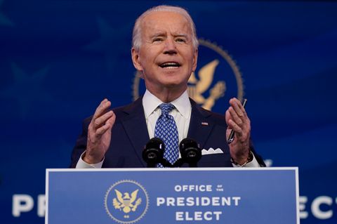 Joe Biden: "Wir werden Geduld brauchen, Durchhaltevermögen und Entschlossenheit, um das Virus zu besiegen."