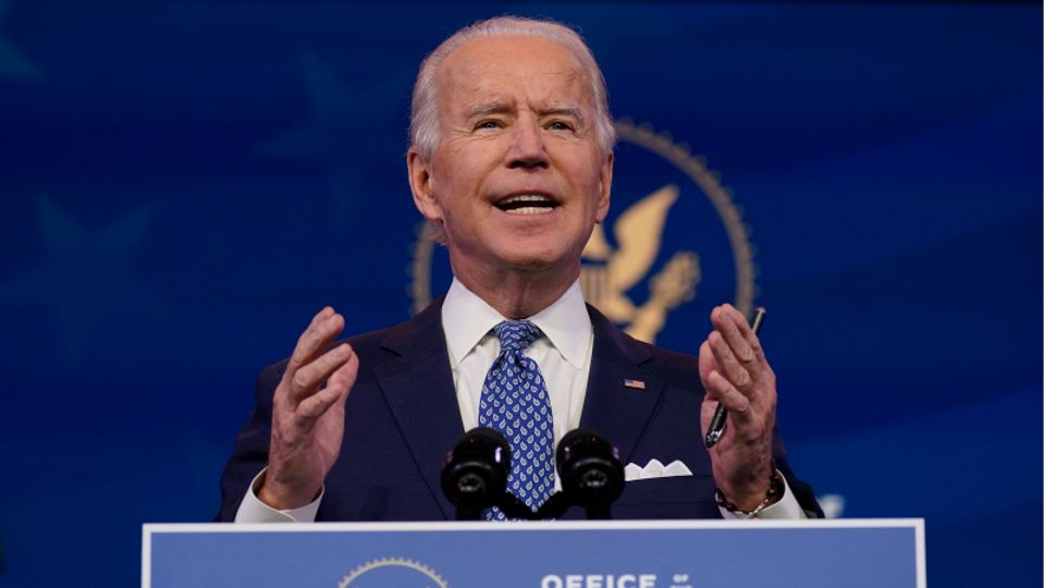 Joe Biden: "Wir werden Geduld brauchen, Durchhaltevermögen und Entschlossenheit, um das Virus zu besiegen."