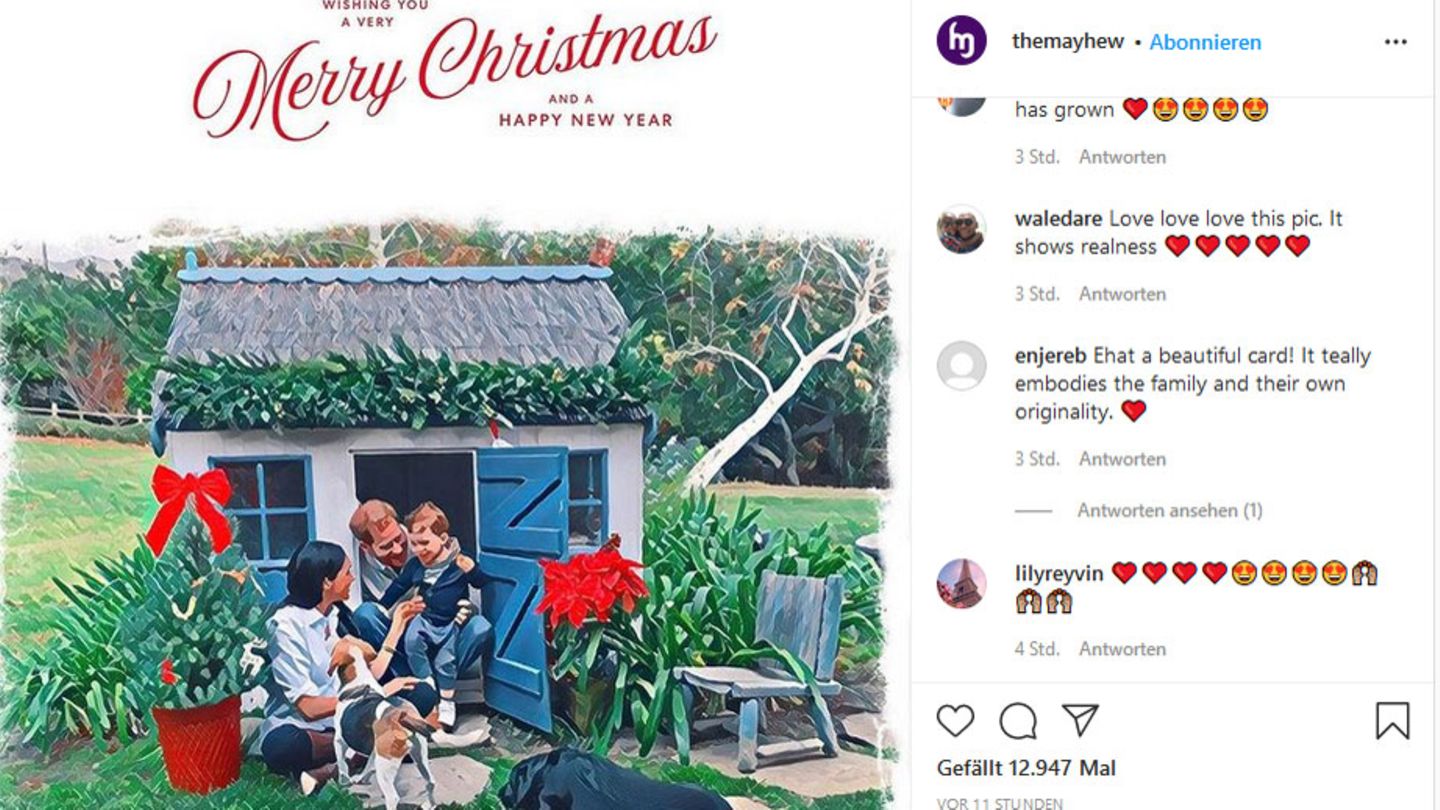 Die diesjährige Weihnachtskarte von Harry und Meghan ist eine Illustration
