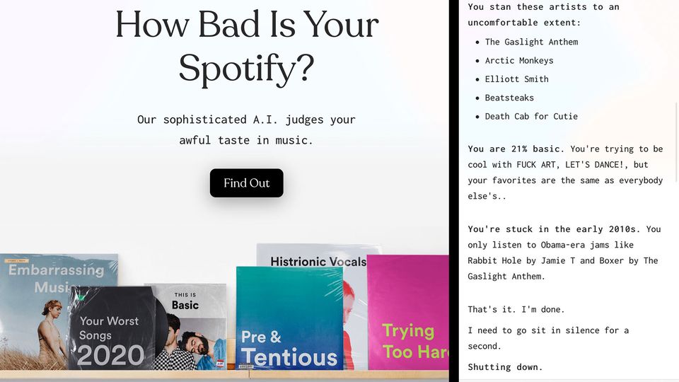 Dieses Tool bewertet, wie schlimm es um euren Musikgeschmack steht