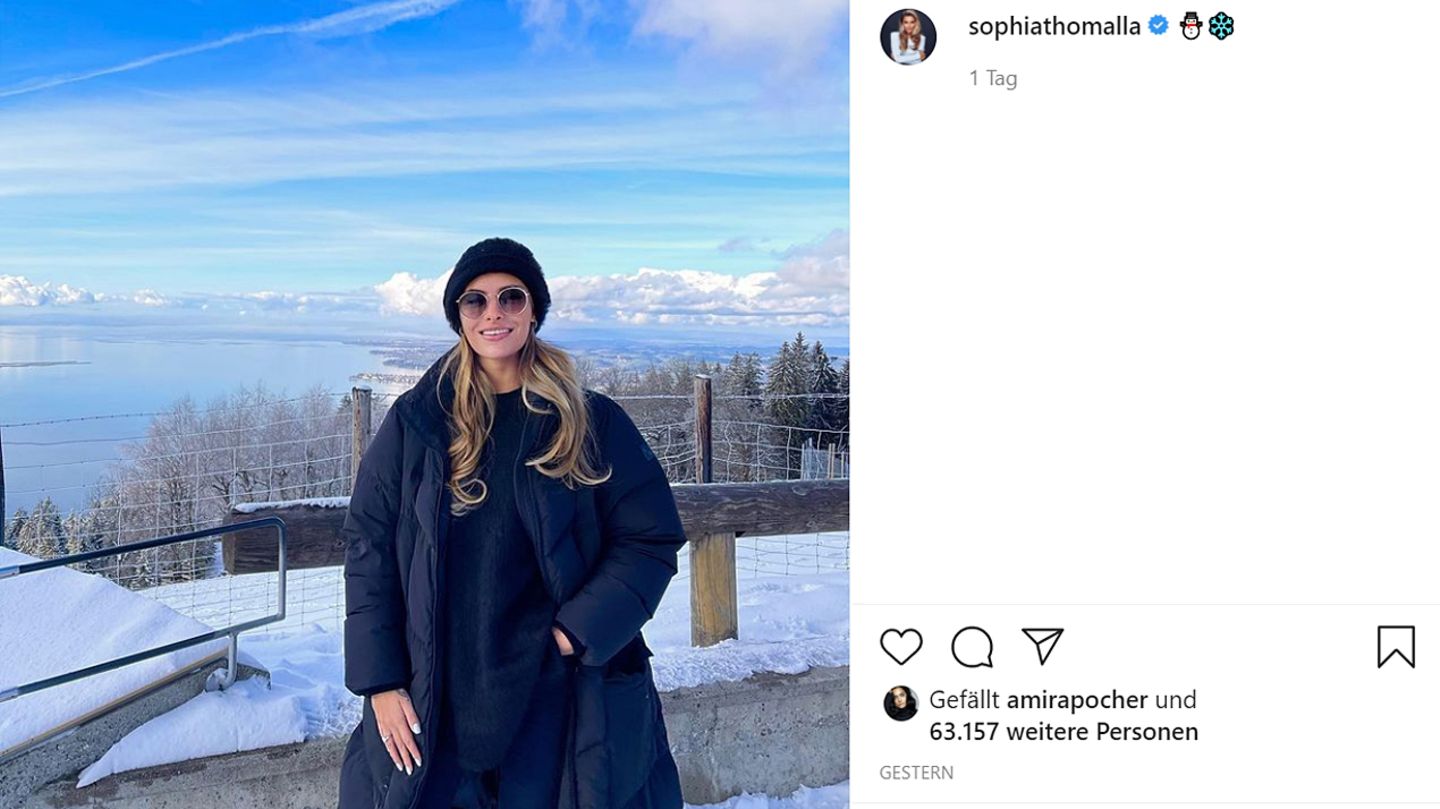 Dieses Winterfoto postete Sophia Thomalla auf Instagram