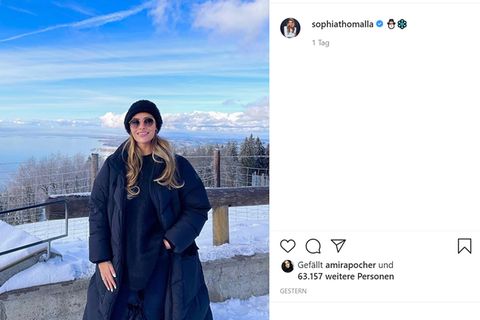Dieses Winterfoto postete Sophia Thomalla auf Instagram