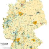 Die Ladesäulenkarte der Bundesnetzagentur gibt Auskunft über die öffentlich zugänglichen Ladesäulen Stand. Copyright:GeoBasis DE