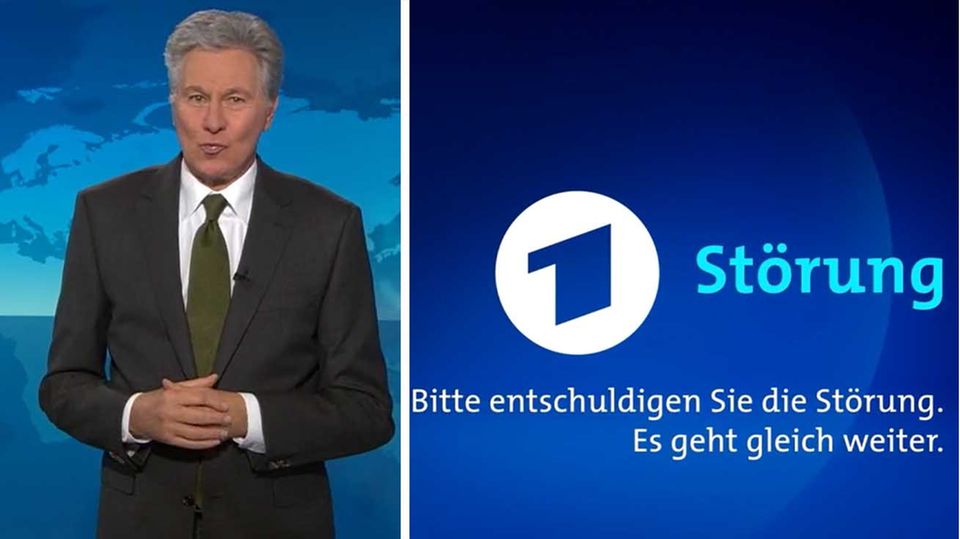 "Tagesschau"-Moderator Claus-Erich Boetzkes; ARD-Störungsbild