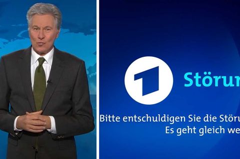 "Tagesschau"-Moderator Claus-Erich Boetzkes; ARD-Störungsbild