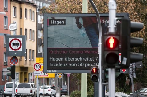 Eine Straßenszene in Hagen