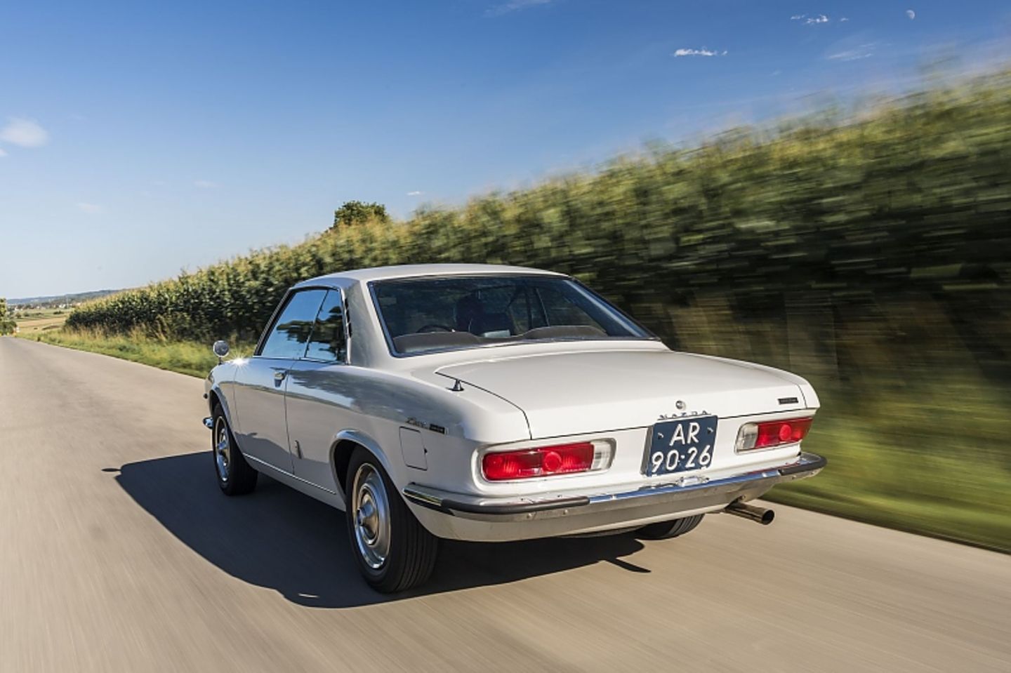 Der Mazda Luce R130 wurde von Giorgetto Giugiaro für die "Carrozzeria Bertone" entworfen