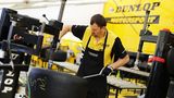 Dunlop-Reifenmontage