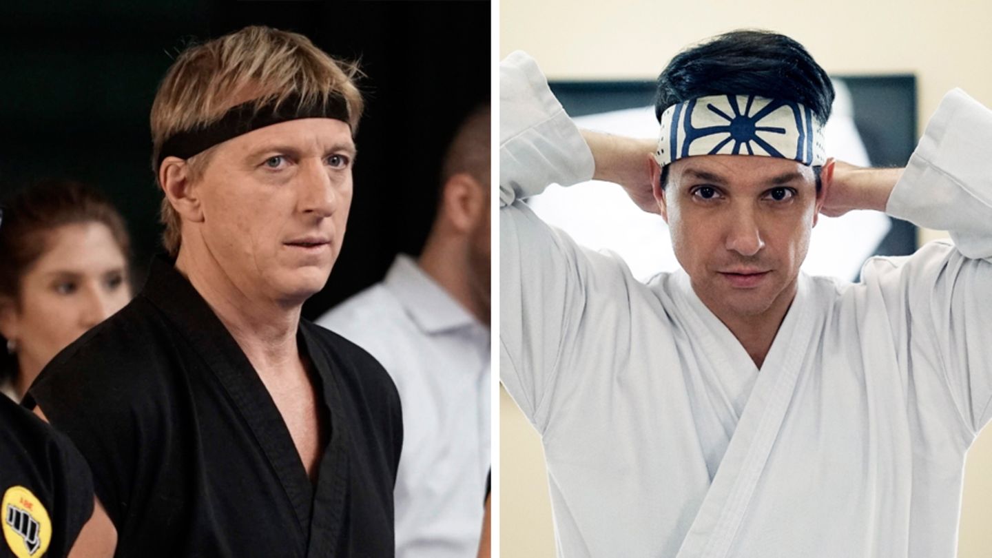 Alte Rivalen: Johnny Lawrence (William Zabka, l.) und Daniel LaRusso (Ralph Macchio)