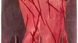 St. Sebastian – Born in 1951, 1975– 1979 Oil, wax, and modeling paste on canvas 111 x 66 in. / 281.9 x 167.6 cm