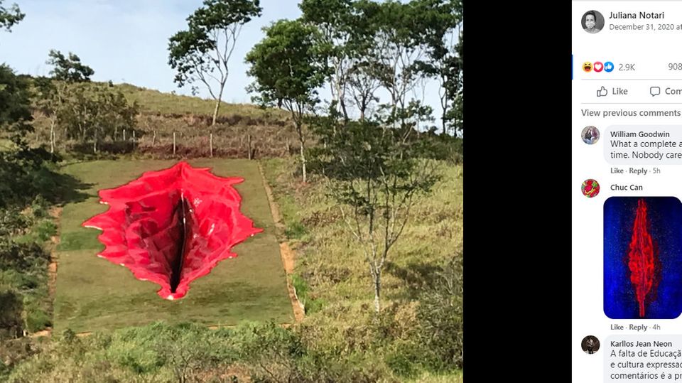 Die betonierte Skulptur ist 33 Meter lang