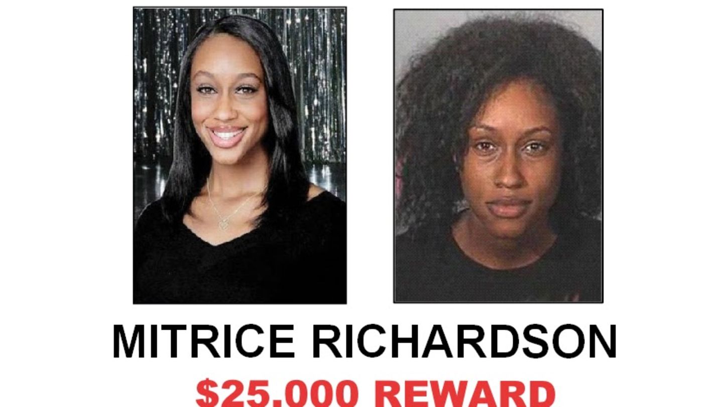 Das Plakat, mit dem nach Mitrice Richardson gesucht wurde