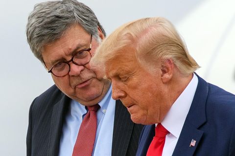 Keine Basis mehr: Ex-Justizminister Bill Barr (re.) wirft Donald Trump wegen der Eskalation am Kapitol "Verrat am Amt und seinen Anhängern" vor.