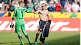 18. Mai 2013  Gegen die Triple Bayern ist kein Kraut gewachsen. Die Bayern stehen schon vor dem Spiel als Meister fest, in der Folge holen sie unter Jupp Heynckes den DFB-Pokal und die Champions League. Gladbach erzielt zwar in den ersten zehn Minuten drei Tore, aber am Ende gewinnen die Bayern durch Tore von Franck Ribéry und Arjen Robben mit 4:3. Dem jungen Keeper Marc-André ter Stegen bleibt nichts anders übrig, als Ribéry zu gratulieren. 