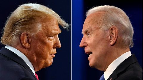 US-Präsident Donald Trump (l.) und sein gewählter Nachfolger Joe Biden