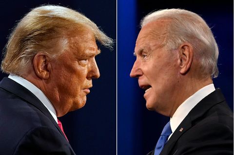 US-Präsident Donald Trump (l.) und sein gewählter Nachfolger Joe Biden