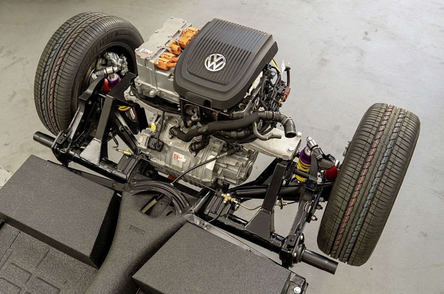 Der Elektromotor im VW e-Käfer leistet 60 kW / 82 PS