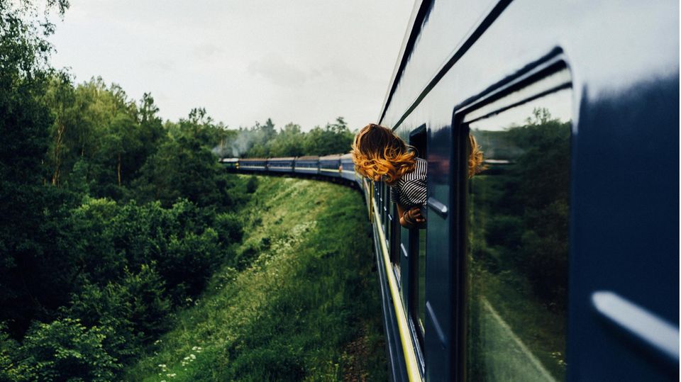 In the middle of the landscape: in the train we become viewers of the passing world