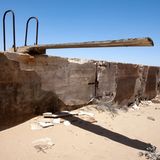 Überbleibsel des Luxus: Sogar ein Schwimmbecken gab es in diesem Wüstenort.