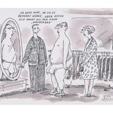 Damit bewarb sich Til Mette beim stern. Dem damaligen Chefredakteur Werner Funk gefiel der Cartoon über einen "Wonderbra" für Männer so gut, dass er ihn als festen Zeichner einstellte. Er erschien im Heft 3/1996 und gehört damit zu den ersten veröffentlichten Mette-Cartoons im stern.