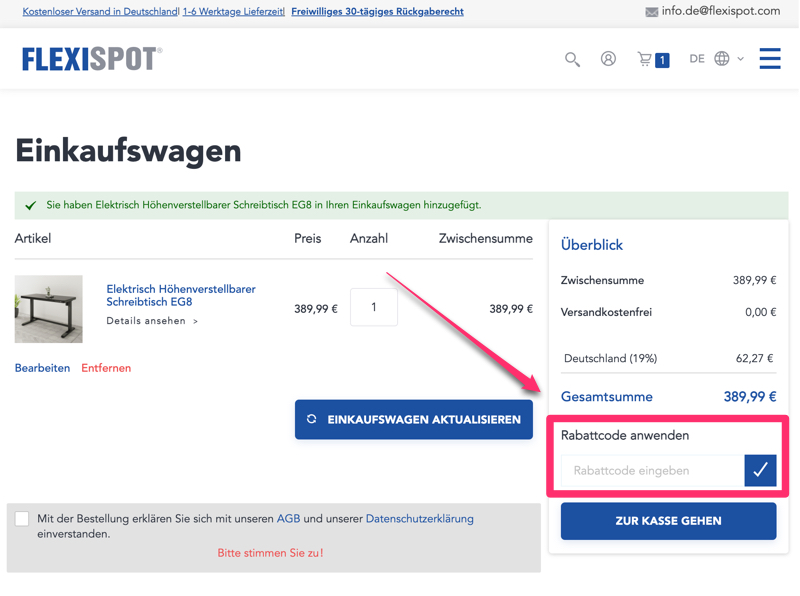 200€ FlexiSpot Gutschein + 170€ Rabatt Januar 2024 STERN.de