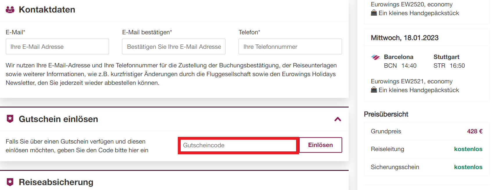 50€ Eurowings Holidays Gutschein   50% Rabatt | Januar 2025